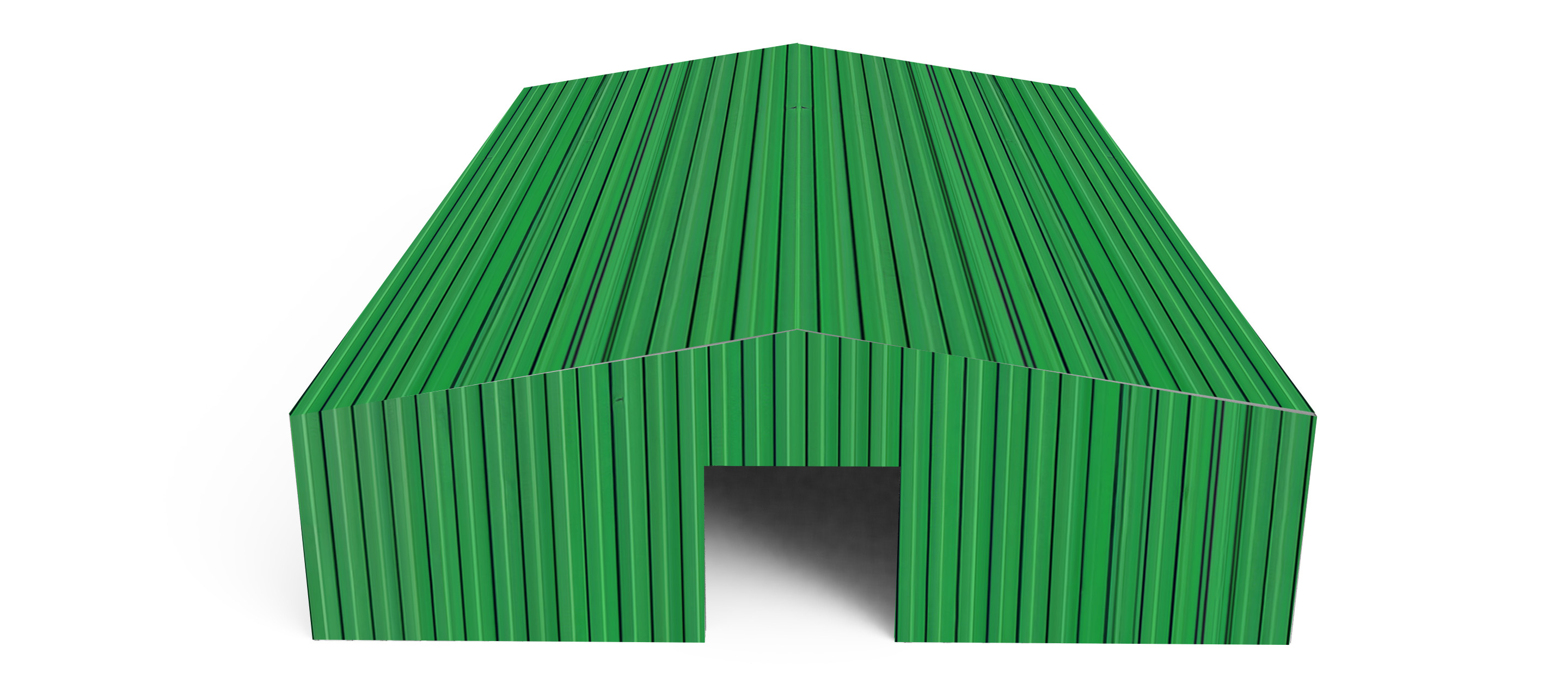 RX Grüne Trapezplatte 20x30x5 m - 0,5 mm Modell 1007