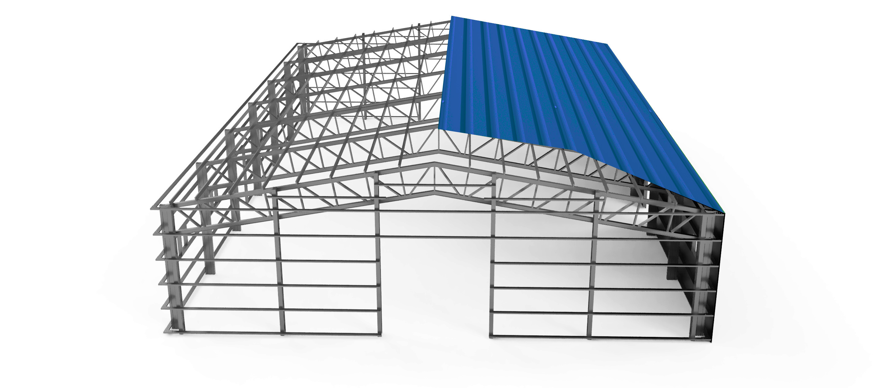 RX Vollsandwichplatte  Blau 20x30x5 m 100 mm Modell 1002