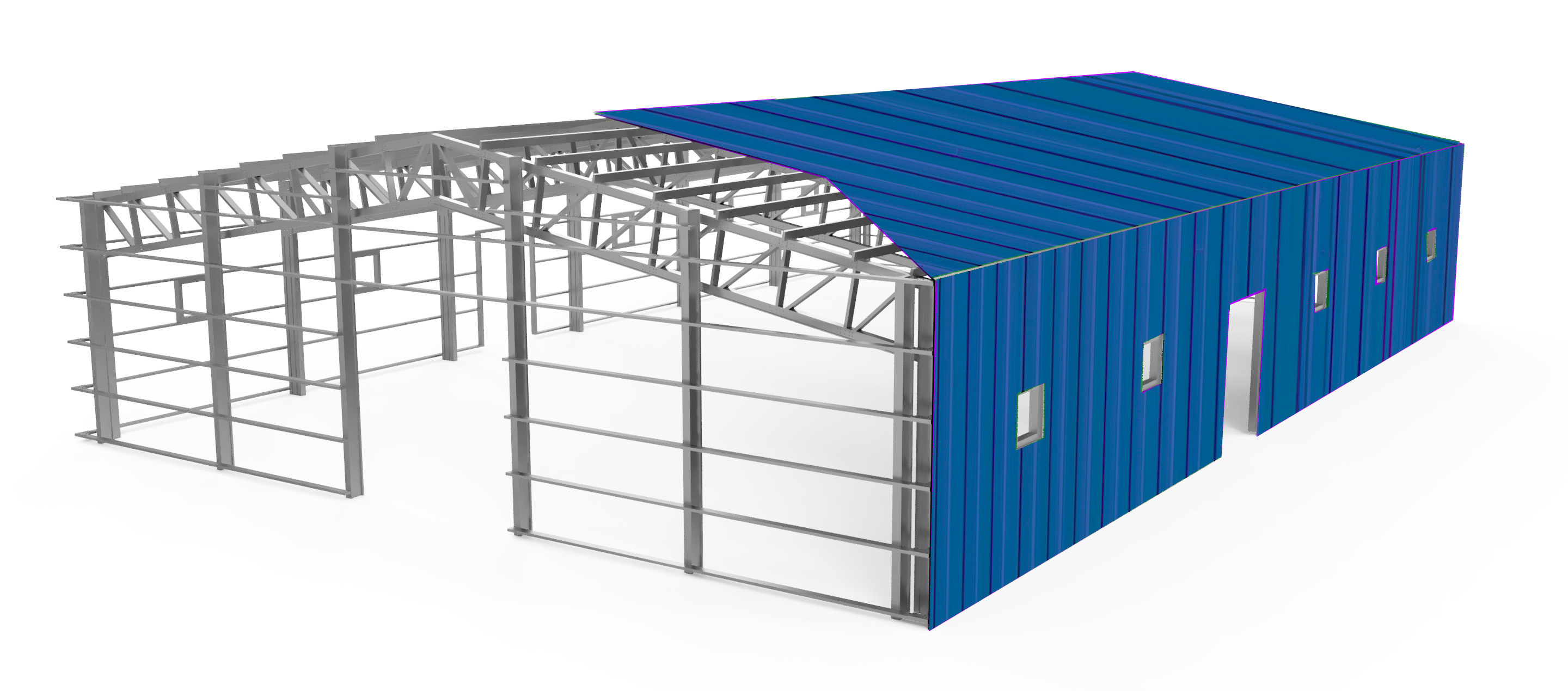 RX Vollsandwichplatte  Blau 20x30x5 m 100 mm Modell 1002