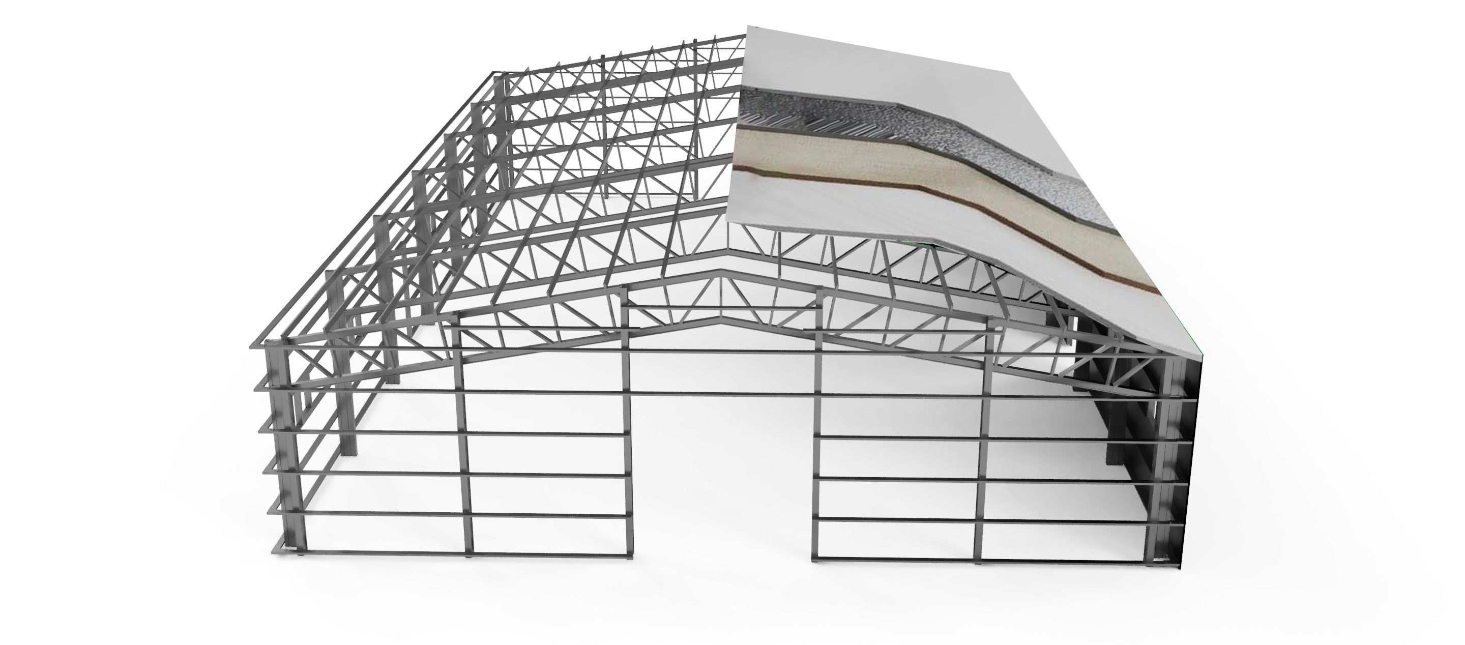 Thermal+ Zelthalle mit Metallkonstruktionv 20x20x5 m  Modell 1012