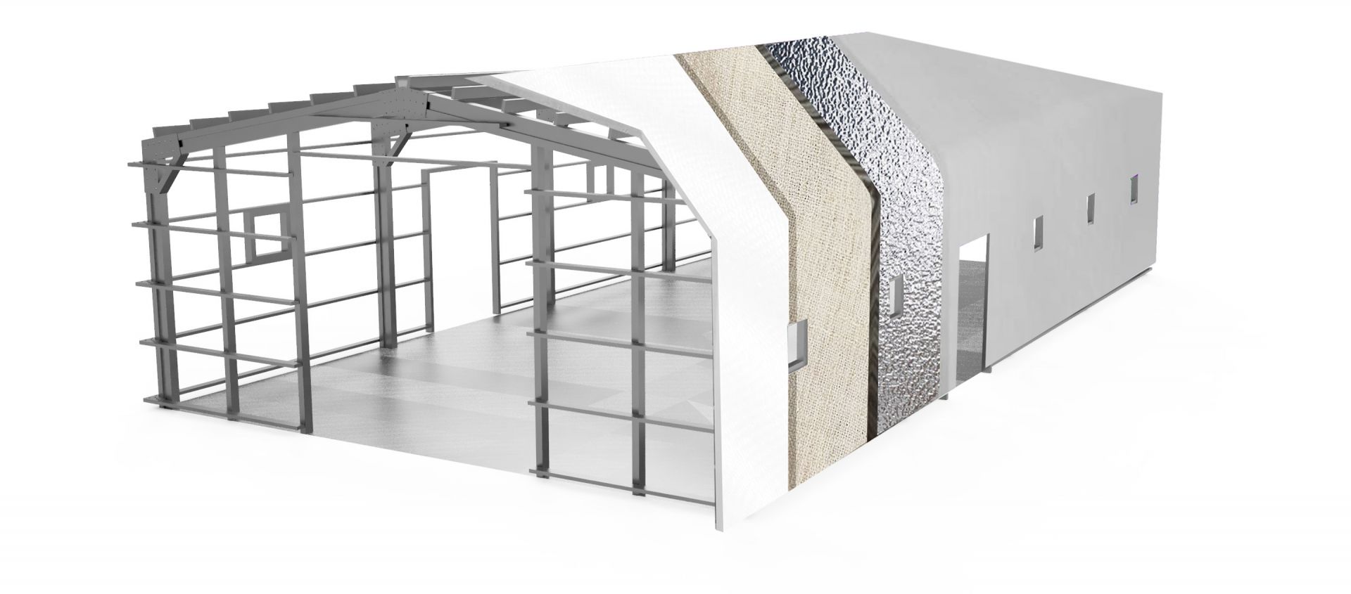 SX Thermal+ Zelthalle 15X20x4 m mit Metallkonstruktionv Modell-Nr 1220