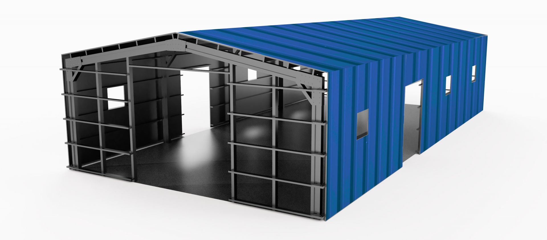SX Vollsandwichplatte  Blau 5x30x4 m 40 mm Modell 1209